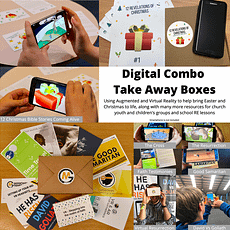 Digital combo takeaway boxes - Using augmented and veritual reality to help bring Easter and Christmas to life, along with many more resources for church youth and children's groups and school RE lessons